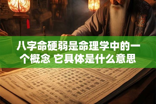 八字命硬弱是命理学中的一个概念 它具体是什么意思呢