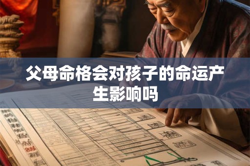 父母命格会对孩子的命运产生影响吗