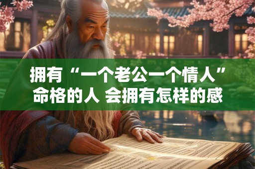 拥有“一个老公一个情人”命格的人 会拥有怎样的感情命运