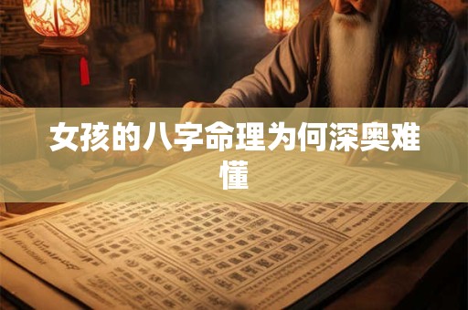 女孩的八字命理为何深奥难懂