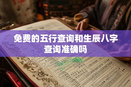 免费的五行查询和生辰八字查询准确吗