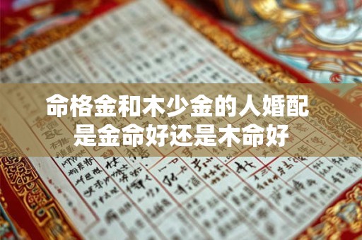 命格金和木少金的人婚配 是金命好还是木命好