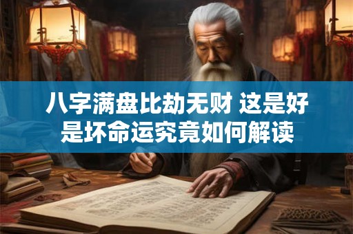 八字满盘比劫无财 这是好是坏命运究竟如何解读