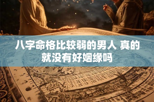 八字命格比较弱的男人 真的就没有好姻缘吗