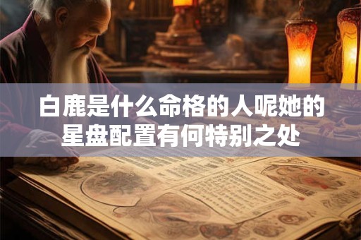 白鹿是什么命格的人呢她的星盘配置有何特别之处