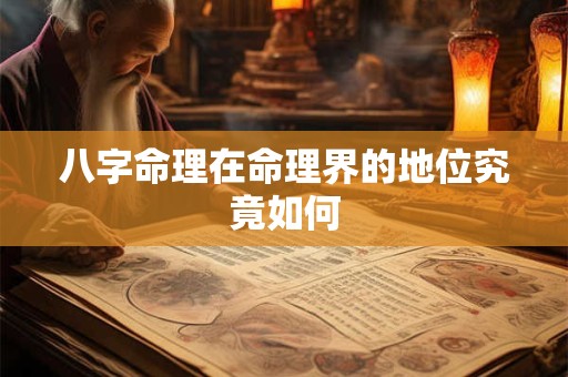 八字命理在命理界的地位究竟如何