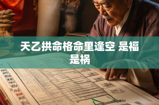 天乙拱命格命里逢空 是福是祸