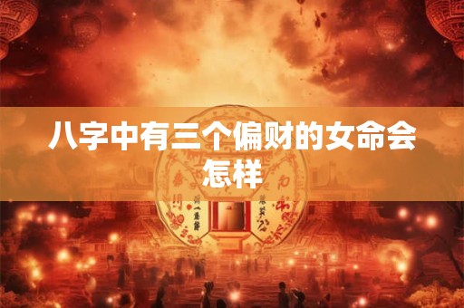 八字中有三个偏财的女命会怎样