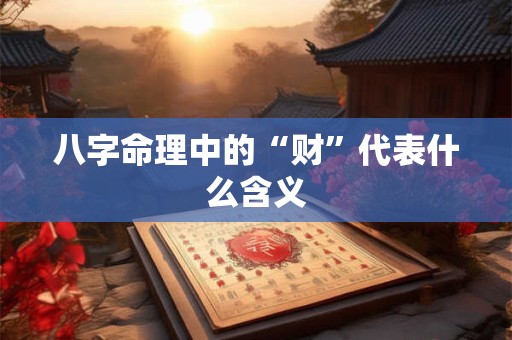 八字命理中的“财”代表什么含义