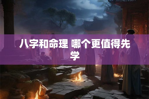 八字和命理 哪个更值得先学