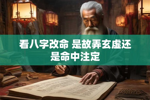看八字改命 是故弄玄虚还是命中注定