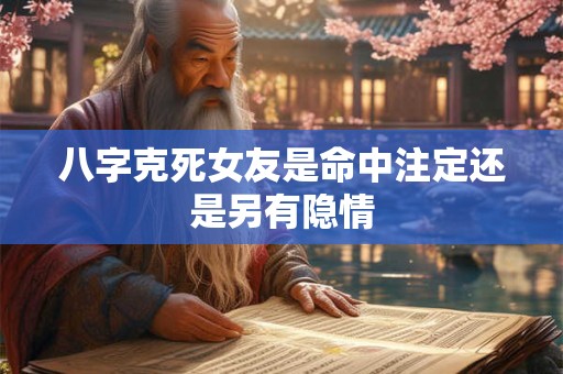 八字克死女友是命中注定还是另有隐情