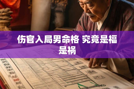 伤官入局男命格 究竟是福是祸