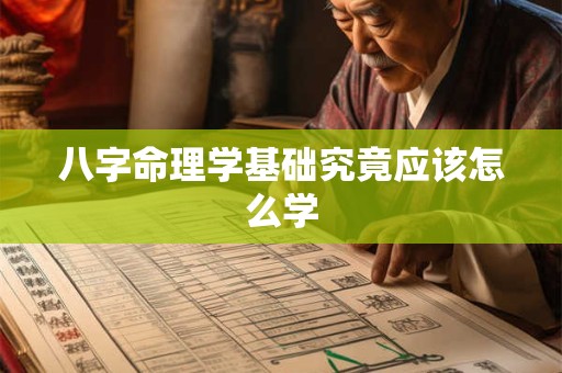 八字命理学基础究竟应该怎么学