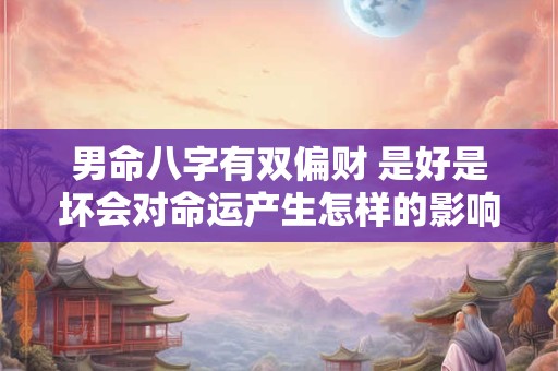 男命八字有双偏财 是好是坏会对命运产生怎样的影响