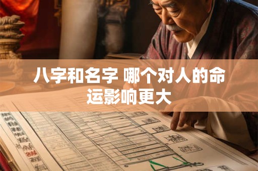 八字和名字 哪个对人的命运影响更大