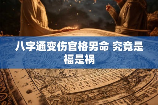八字通变伤官格男命 究竟是福是祸
