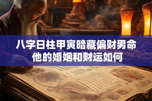 八字日柱甲寅暗藏偏财男命 他的婚姻和财运如何