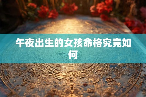 午夜出生的女孩命格究竟如何