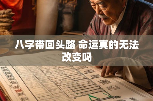 八字带回头路 命运真的无法改变吗 八字带回头路 命运真的无法改变吗