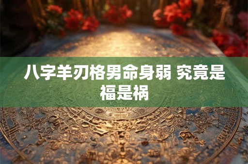 八字羊刃格男命身弱 究竟是福是祸