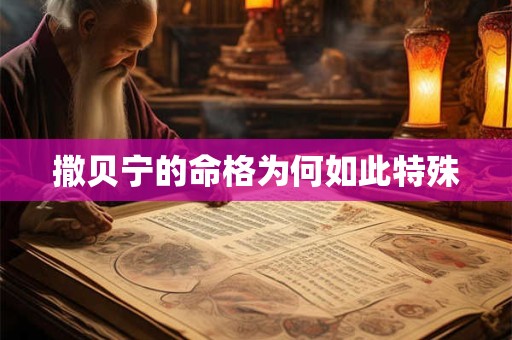 撒贝宁的命格为何如此特殊