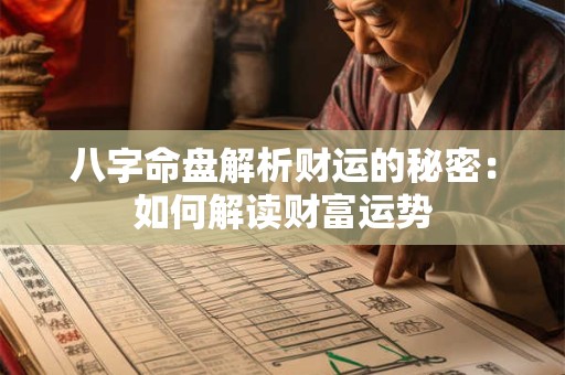 八字命盘解析财运的秘密：如何解读财富运势