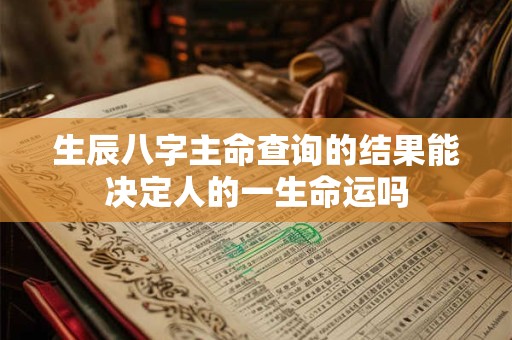 生辰八字主命查询的结果能决定人的一生命运吗