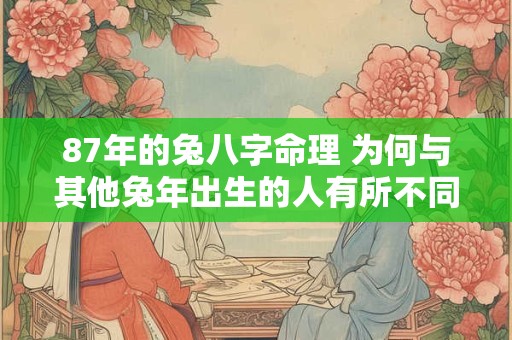 87年的兔八字命理 为何与其他兔年出生的人有所不同