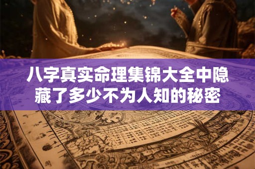八字真实命理集锦大全中隐藏了多少不为人知的秘密