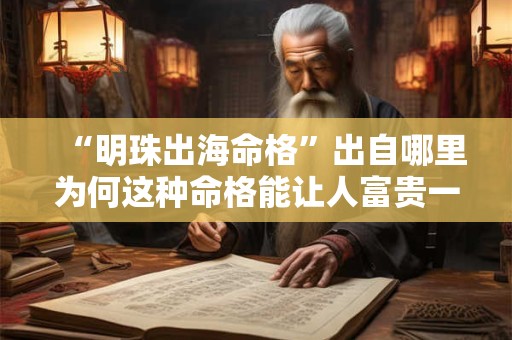 “明珠出海命格”出自哪里为何这种命格能让人富贵一生