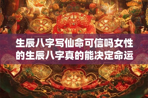生辰八字写仙命可信吗女性的生辰八字真的能决定命运吗