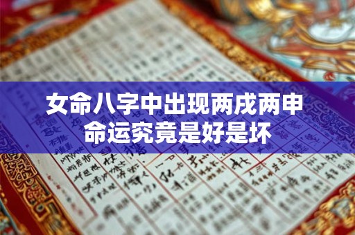 女命八字中出现两戌两申 命运究竟是好是坏