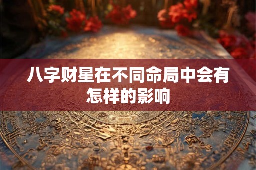 八字财星在不同命局中会有怎样的影响