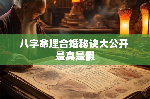 八字命理合婚秘诀大公开 是真是假