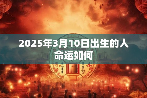 2025年3月10日出生的人命运如何