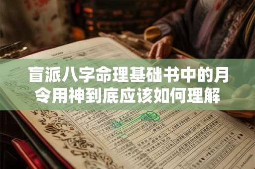 盲派八字命理基础书中的月令用神到底应该如何理解