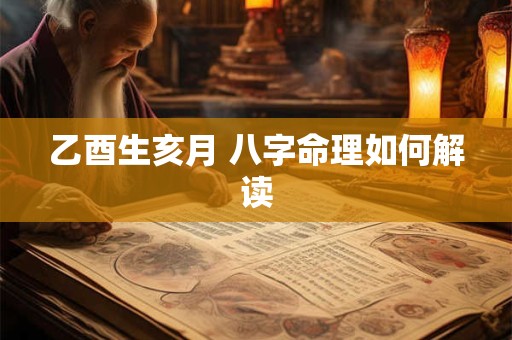 乙酉生亥月 八字命理如何解读