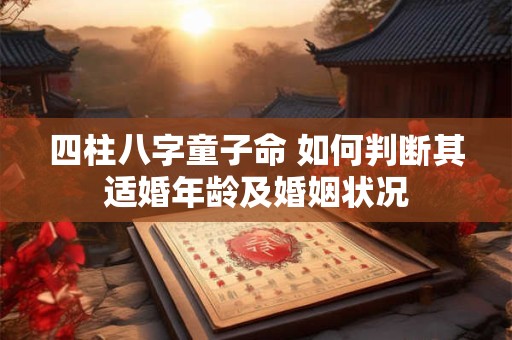 四柱八字童子命 如何判断其适婚年龄及婚姻状况