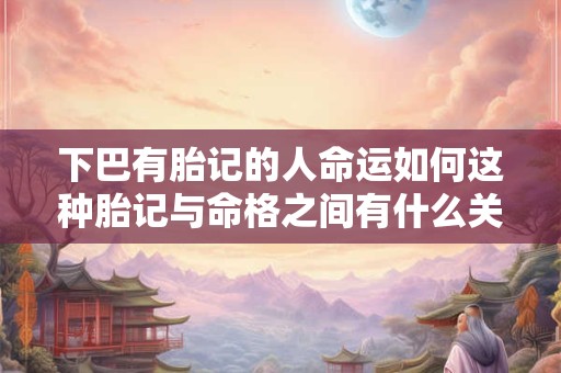 下巴有胎记的人命运如何这种胎记与命格之间有什么关联吗