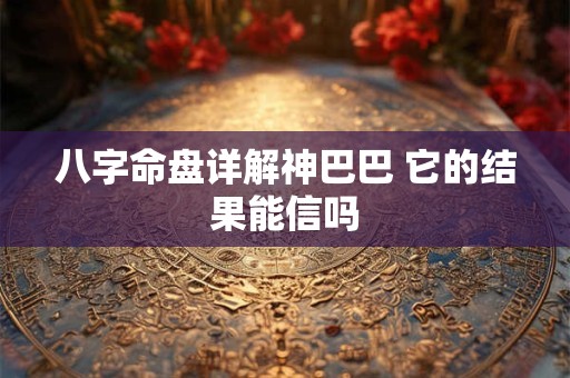 八字命盘详解神巴巴 它的结果能信吗