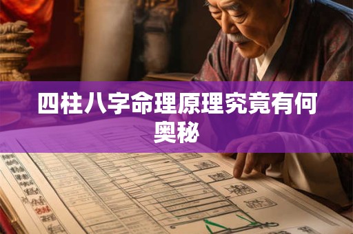 四柱八字命理原理究竟有何奥秘