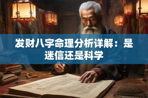 发财八字命理分析详解：是迷信还是科学
