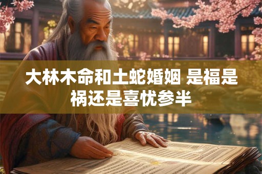 大林木命和土蛇婚姻 是福是祸还是喜忧参半