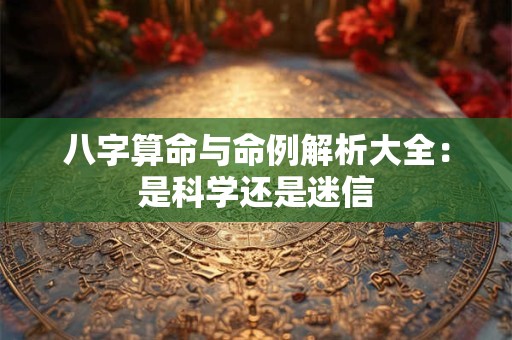 八字算命与命例解析大全：是科学还是迷信