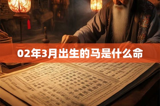 02年3月出生的马是什么命