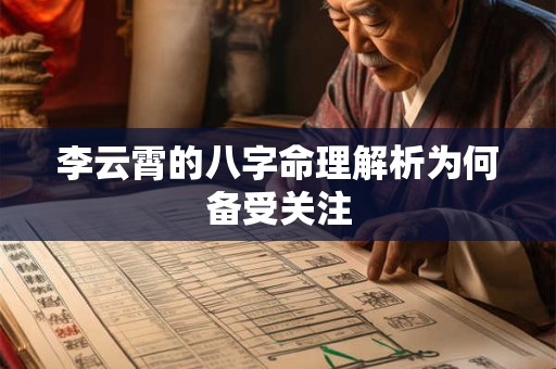 李云霄的八字命理解析为何备受关注