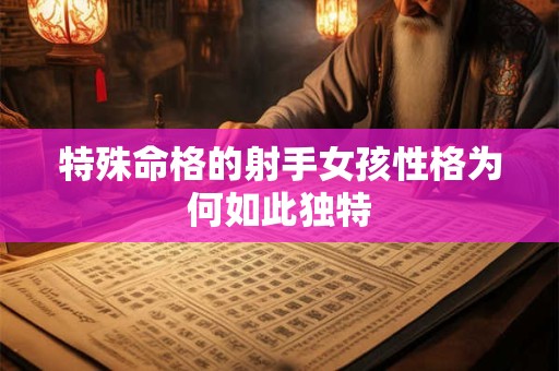 特殊命格的射手女孩性格为何如此独特