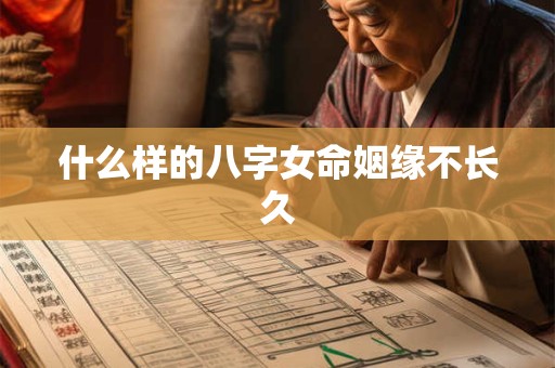 什么样的八字女命姻缘不长久