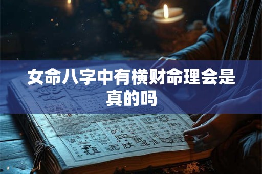 女命八字中有横财命理会是真的吗